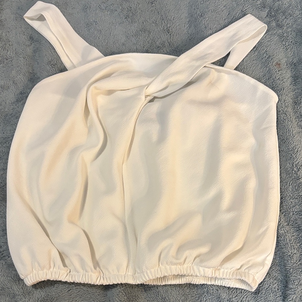 Vici Cream Twist Strap Tank Top